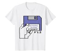 Commodore - AMIGA 500 Workbench Diskette T-Shirt, Youth, White, 3T