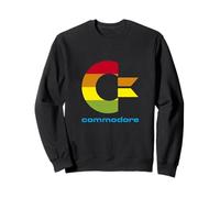 Commodore C64 - Capital Letter Rainbow Colour Stripes Effect Sweatshirt