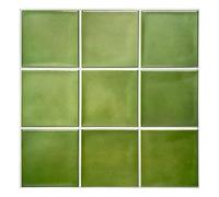 Commomy 10 Pcs 3D Green Stick on Tiles 11.8"x11.8" Square DIY Self Adhesive Wall Tile Splashback for Kitchen Peel and Stick Wall Tiles for Living Room,Bedroom,Bathroom,RV