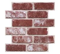 Commomy 10 pcs Faux Brick Wall Panels Peel and Stick Tiles - 11.8" x 11.8" 3D Brick Wallpaper DIY Self Adhesive Stick on Tile for Kitchen, Bathroom, Living Room,Bedroom,RV (9.7 Sq.Ft)