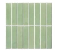 Commomy 10 Pcs Sage Green 3D Self Adhesive Wall Tiles,11'8 x 11'8 Matte UrltraLight PVC Vertical Peel and Stick on Tiles for Kitchen Backsplash, Bathroom, Living Room, Bedroom, RV