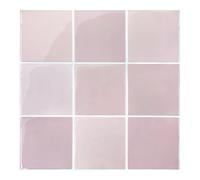 Commomy 10 pcs Upgrade Thicker Stick on Tiles - 12" x 12" 3D Pink Peel and Stick Wall Tiles Backsplash for Kitchen and Bathroom, Square Self Adhesive Tile Stickers for Living Room, Fireplace