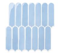 Commomy Thicker Blue Peel and Stick Backsplash - 10 pcs of 12" x 12" - 3D Adhesive Peel and Stick Tiles Backsplash for Kitchen, Bathroom, Removable, Waterproof, Vinyl Wall Tile