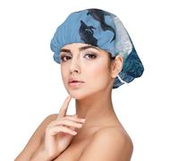 Common Bottlenose Dolphin,Adult's Satin Sleeping Cap - Women's Elastic Sleep Bonnet, Adjustable Overnight Hair Cover