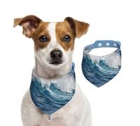 Common Bottlenose Dolphin,Dog Bandanas Cotton Pet Scarf Adjustable Bibs for Pet,S