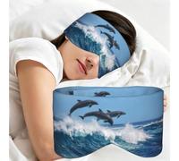 Common Bottlenose Dolphin, Sleep Mask for Home Travel, Full Eye Covers Light Blocking Eye Mask Sleep Eye and Ear Muffs