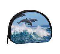 Common Bottlenose Dolphin, Women's Storage Bag Shell Makeup Bag Small Coin Purse Shell Change Pouch