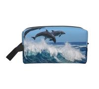 Common Bottlenose DolphinMakeup Trave Bag for Women,Cosmetic Large Capacity Organizer