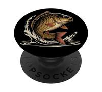 Common Carp Fishing Gift Angler Tackle Fish PopSockets Adhesive PopGrip