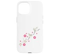 Common Crane Flowers Origami Bird Lover Nature Cute Birdie Case for iPhone 15