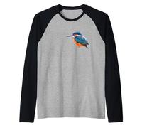 Common Kingfisher Isolated Realistic Bird Art Raglan Baseball Tee