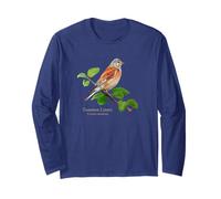 Common Linnet for Backyard Birders Song Birds Birding Long Sleeve T-Shirt
