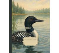 Common Loon Composition Notebook: Vintage Birdwatching Themed 8,5 x 11 Inches and 100 Wide Ruled Pages Book for Note Taking