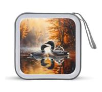 Common Loon Family CD Case Portable DVD Storage Small CD Holder Organizer for Home Travel