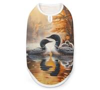 Common Loon Family Dog Shirts Sleeveless T-Shirt Pet Tank Top Soft Summer Vests Clothes for Dogs And Cat M