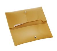 Common Nuovo Vegan Leather Pencil Case | Multi-Purpose Pen Case with Snap Button | Slim Pencil Pouch for Desk & Travel | Holds Pens, Cards, Sticky Notes & Apple Pencil | 7 Colors (Mustard)