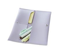 Common Nuovo Vegan Leather Pencil Case | Multi-Purpose Pen Case with Snap Button | Slim Pencil Pouch for Desk & Travel | Holds Pens, Cards, Sticky Notes & Apple Pencil | 7 Colors (Light Purple)