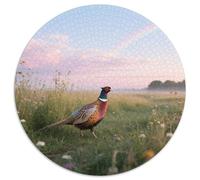 Common Pheasant 1000 Piece Round Puzzle Emotional Wellness All Users Stress Relief Puzzle Bird Spa Setting Or Quiet Room 1000pcs (67.5x67.5cm)