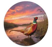 Common Pheasant 1000 Piece Round Puzzle Light Challenge Kids And Teens Skill Development Bird Artful Creation Perfect for Classrooms 1000pcs (67.5x67.5cm)