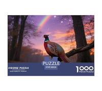 Common Pheasant 1000pc Jigsaw Puzzle Challenging Puzzle For Teens Logic And Patience Bird Great Wall Display 38x26cm/1000pcs