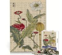 Common Poppy Jigsaw Puzzles for Adults 1000 Piece Logic Fun, Smooth Thick, Playful Challenge, Xmas Santa Gift (38x52cm)