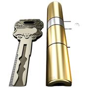 Common Security Door Lock Brass Cylinder Anti Pry Stainless Steel Anti-Collision Beam Class C Cylinder 10 Alloy Keys Key Lock(90mm35add55)