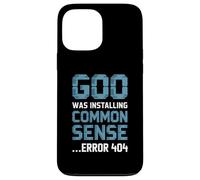 Common Sense Error 404 Tech Humor Text Case for iPhone 13 Pro Max