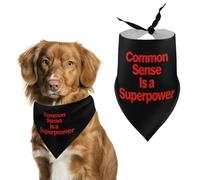 Common Sense Is A Superpower Bandanas for Dogs Triangle Pet Bibs