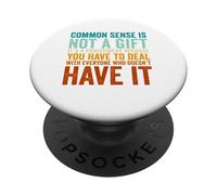 Common Sense It's A Punishment Vintage Funny Quote PopSockets Adhesive PopGrip
