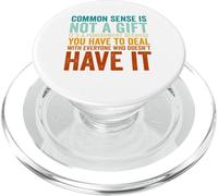 Common Sense It's A Punishment Vintage Funny Quote PopSockets PopGrip for MagSafe