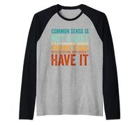 Common Sense It's A Punishment Vintage Funny Quote Raglan Baseball Tee