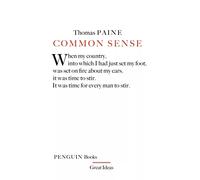 Common Sense Thomas Paine Paperback Penguin Books Ltd Philosophy