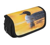 Common Sunset Portable Pen Case Double Layered Large Capacity Exquisite Pencil Case for Officce