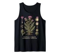Common Thistle Botanical Anatomy Vintage Nature Study Tank Top