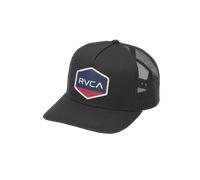 Commonwealth Curved Trucker Cap in Black