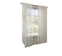 Commonwealth Home Fashions Mona Lisa Jacquard Scalloped Lace Panel, 56 x 72 Eggshell, Polyester