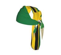Commonwealth of Dominica Flag Map04 Print Quick-Drying Cooling Do Rag, Breathable Durag Cap Helmet Liner for Cycling Running for Outdoor Black