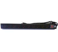 Comms2Go Vertical UK 10 Way Power Distribution Unit Rack Mount PDU Data Lan Cabinet