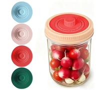 CommSin BPA-Free Airlock Fermentation Lids for Wide Mouth Mason Jars - Waterless One-Way Valve Fermenter Caps, Pickle Pipes Fermentation Kit for Sauerkraut & Pickles (Jar Not Included)