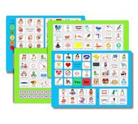 Communication Boards Set- Non Verbal Aid for Autism Kids and Adults Aphasia Stroke Patients, Versatile Home and Hospital Use