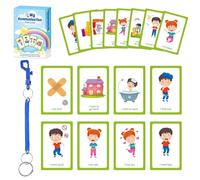 Communication Cards,32pcs Talking Flash Cards for Special Needs, Autism SEN Speech Therapy Communication Board,Daily Emotions & Needs Visual Cue Cards