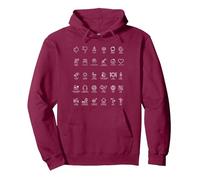 Communication help for non-verbal Autistic ASD and travelers Pullover Hoodie, Adult Unisex, Burgundy, Small