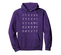 Communication help for non-verbal Autistic ASD and travelers Pullover Hoodie, Adult Unisex, Purple, XX-Large