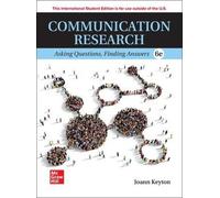 Communication Research: Asking Questions Finding Answers ISE
