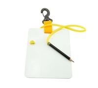 Communication Slate for Scuba Diving Waterproof Writing Pad with Pencil for Logging Important Underwater Information(Yellow S)