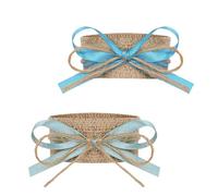 Communion Candle Cuff | 2 Pieces Self Adhesive Retro,Drip Catcher for Candles with and Ribbon,for Family Prayer Corner, Chapel, Christianity, Holidays and Events