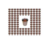 Communion Cups for Churches | 120 Cup Set for Wine Communion Trays | Holy Juice Cups | Ideal for Worship Services | Stainless Steel - SIlver Matte Finish
