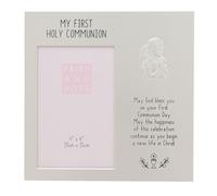 Communion Photo Frame 4'x6' with Embossed Praying Girl and Blessing
