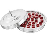 Communion Set Holy Trays for Churches with Lid Stainless Steel Communion Plates with Cover Churches Ware Wine Cups