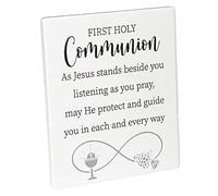 Communion Standing Ceramic Tile Plaque with Wording C38298 2989